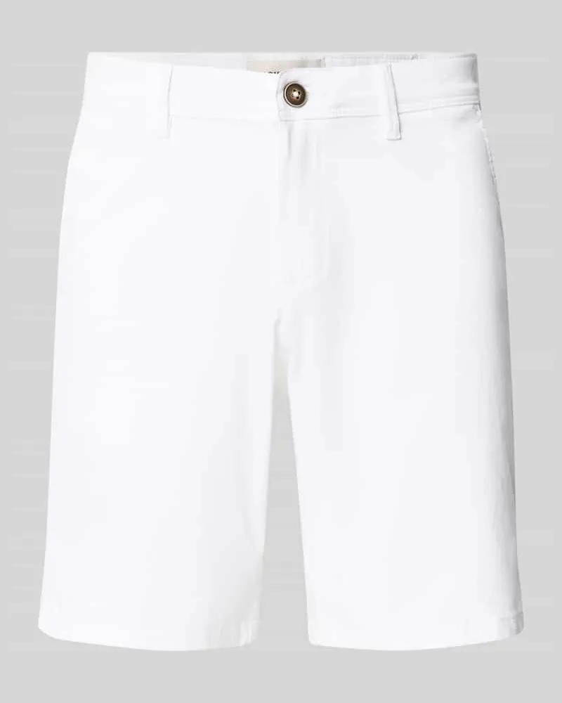 Jack & Jones Regular Fit Shorts mit Eingrifftaschen Modell 'BOWIE Weiss