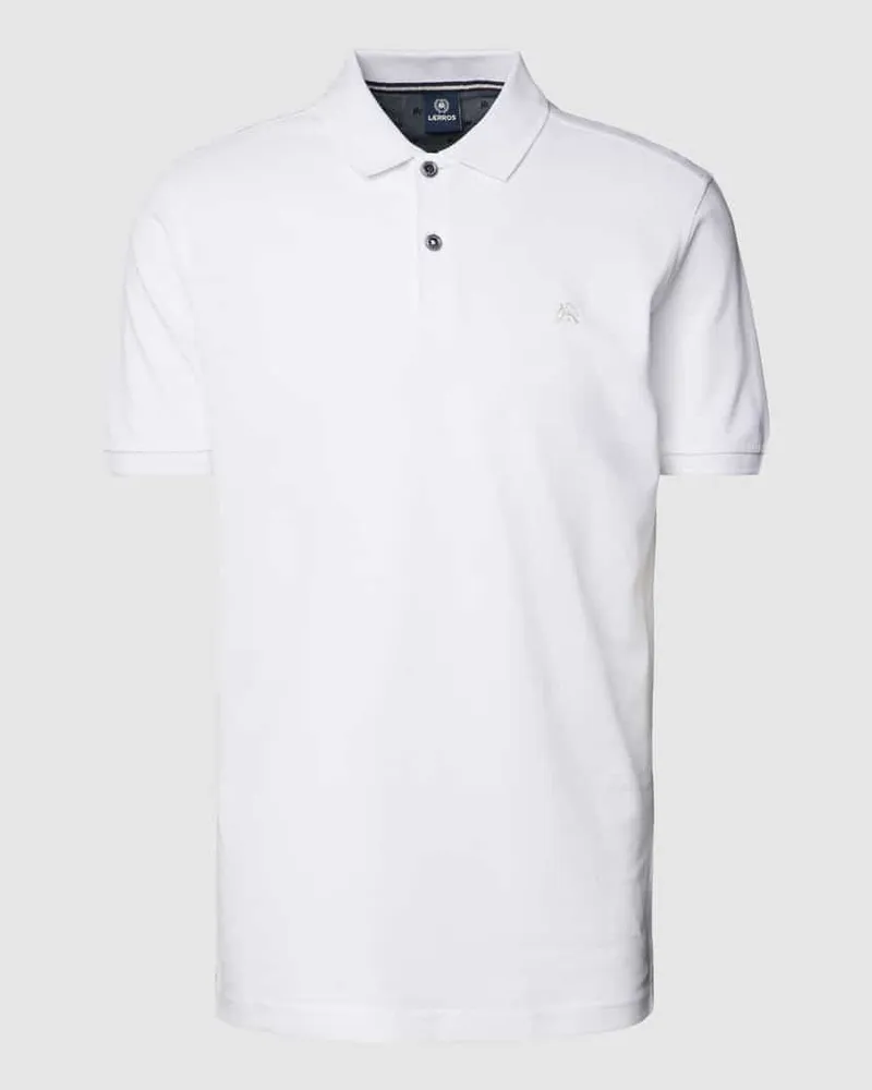 Lerros Poloshirt mit Label-Stitching 