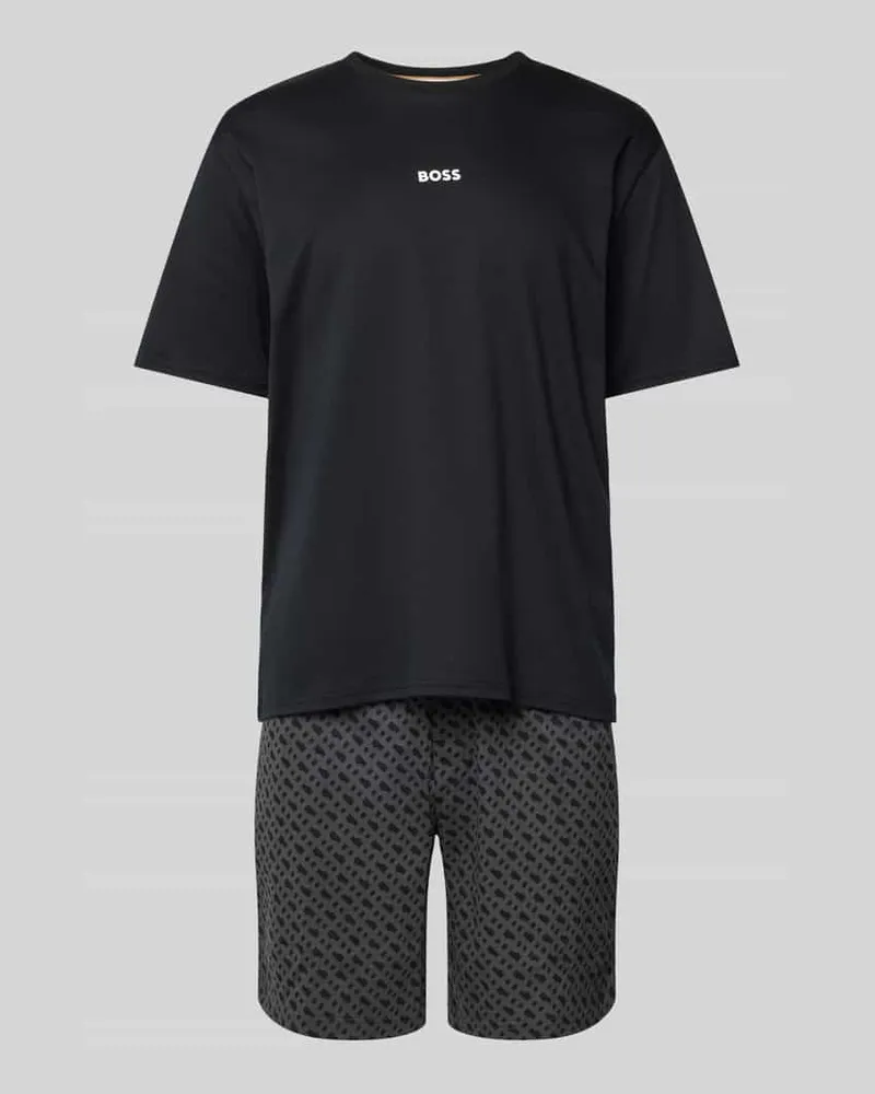 HUGO BOSS Pyjama-Set mit Label-Print 
