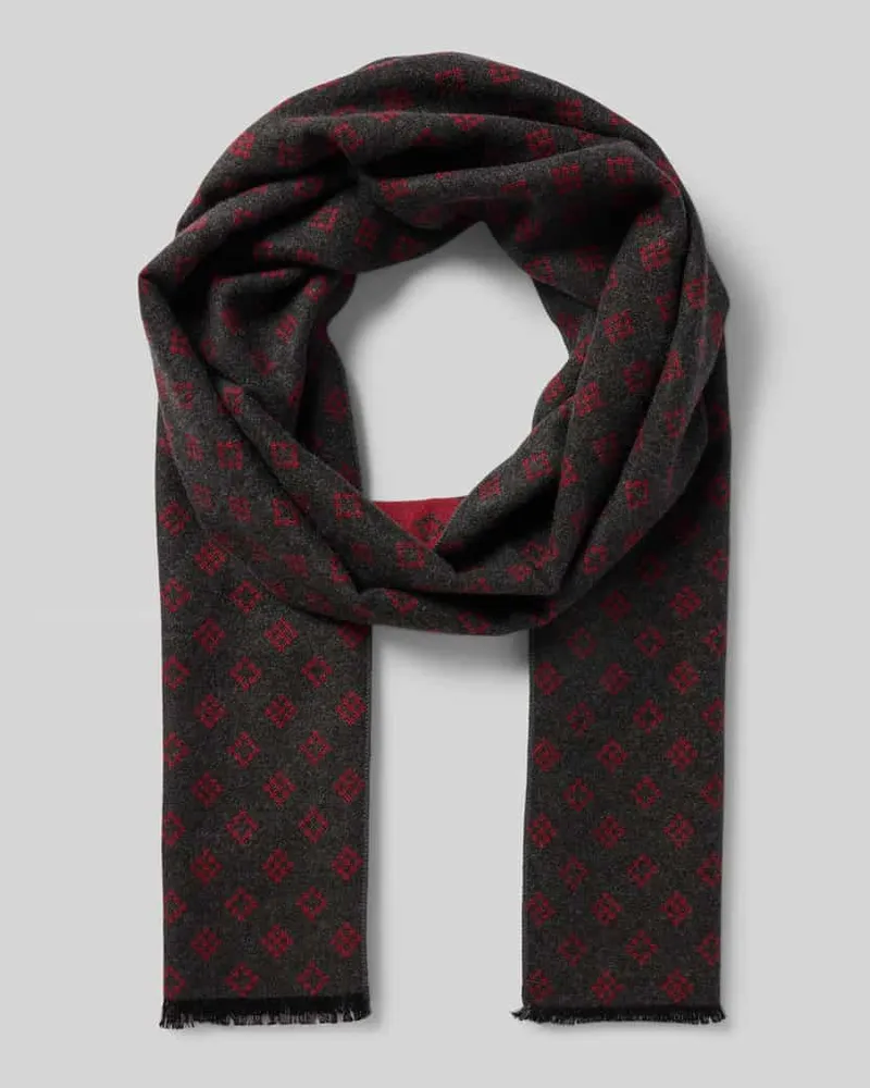 Christian Berg Schal aus Viskose im Allover-Look Bordeaux