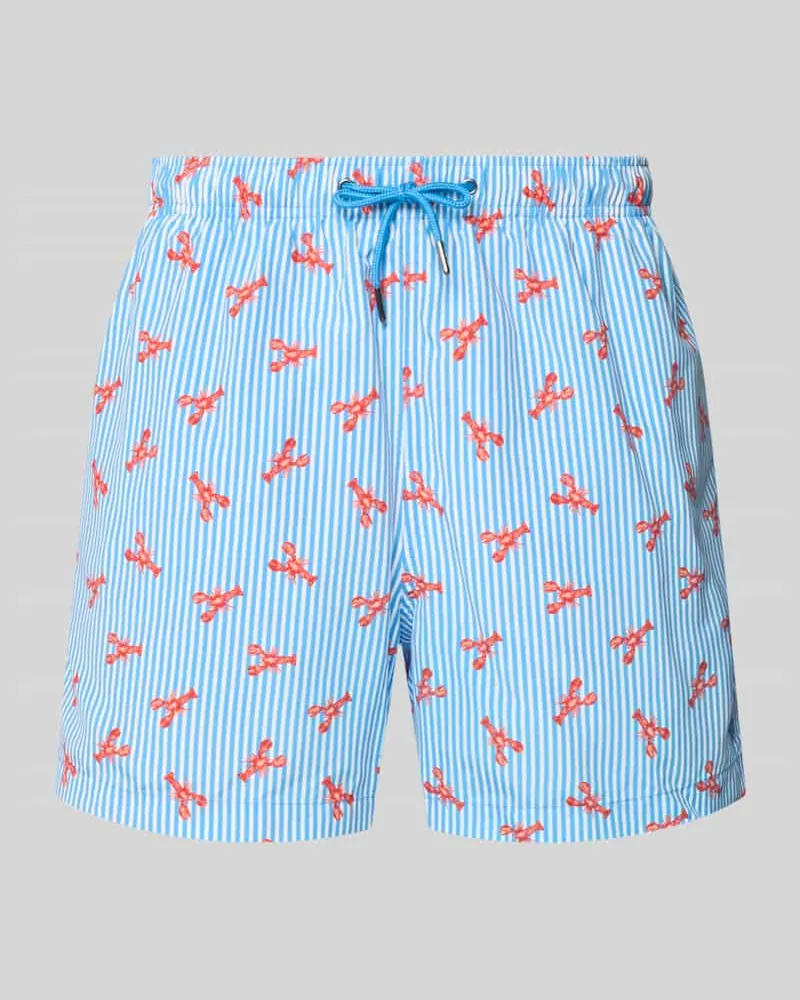 McNeal Regular Fit Badeshorts mit Allover-Motiv-Print Metallic