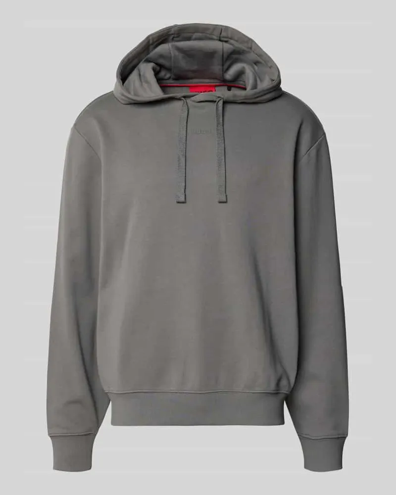 HUGO BOSS Relaxed Fit Hoodie aus reiner Baumwolle Modell 'DAPO Anthrazit