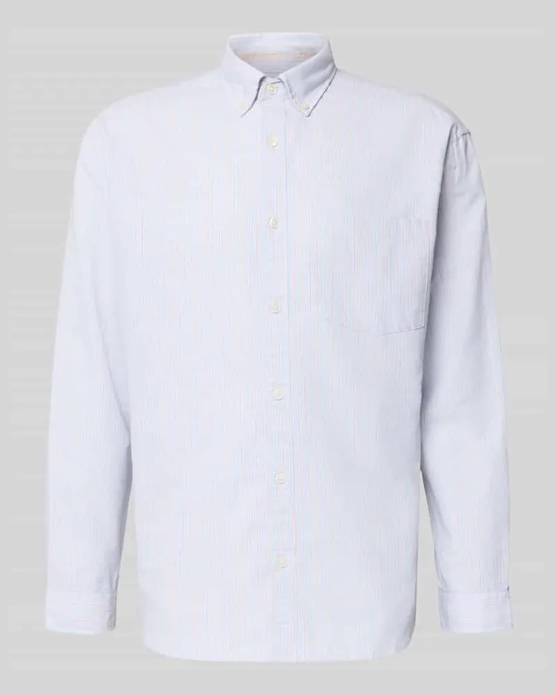 Jack & Jones Regular Fit Freizeithemd mit Brusttasche Modell 'NORREBRO Hellblau