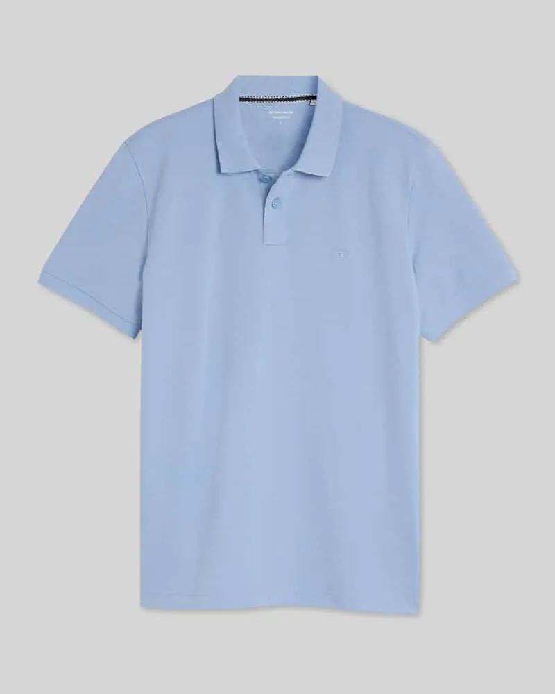 Tom Tailor Regular Fit Poloshirt aus Baumwoll-Mix Hellblau