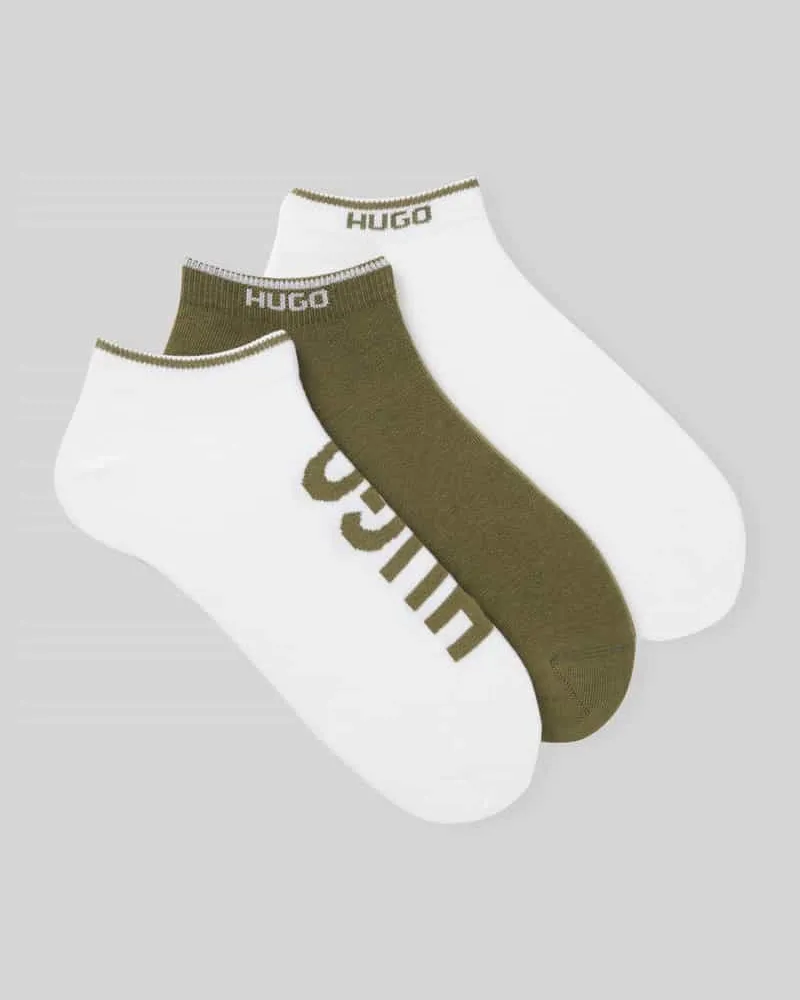HUGO BOSS Sneakersocken aus Baumwoll-Mis im 3er-Pack Oliv