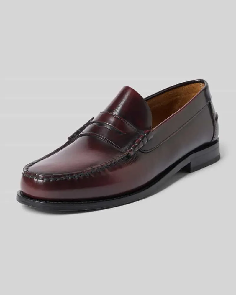Henry Stevens Loafers aus Leder Modell 'Hunter Bordeaux