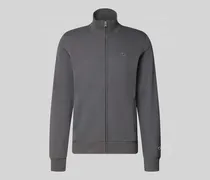 Sweatjacke mit Stehkragen und Reißverschluss