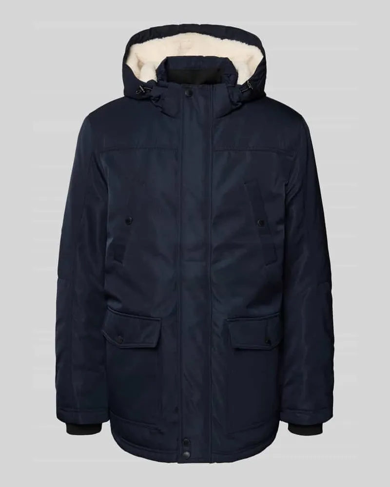 McNeal Jacke mit Teddyfell und Pattentaschen Marine