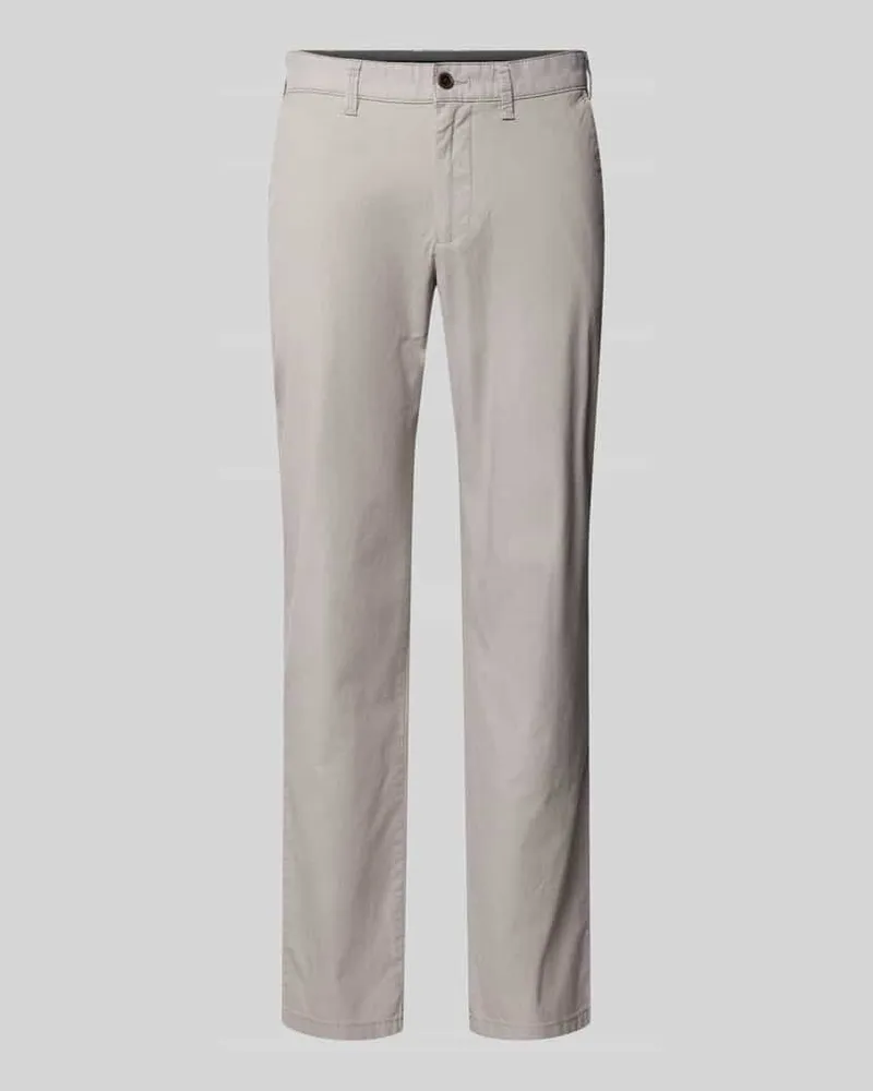 Christian Berg Regular Fit Chino mit Strukturmuster Mud