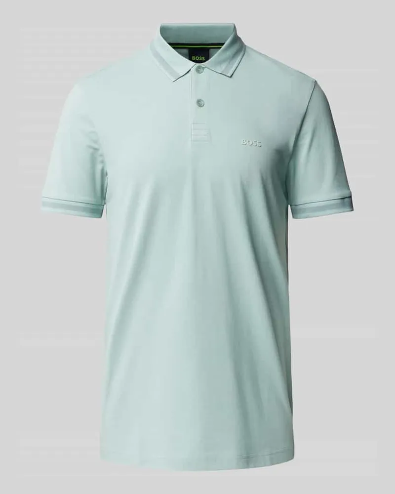 HUGO BOSS Poloshirt mit Label-Detail Mint