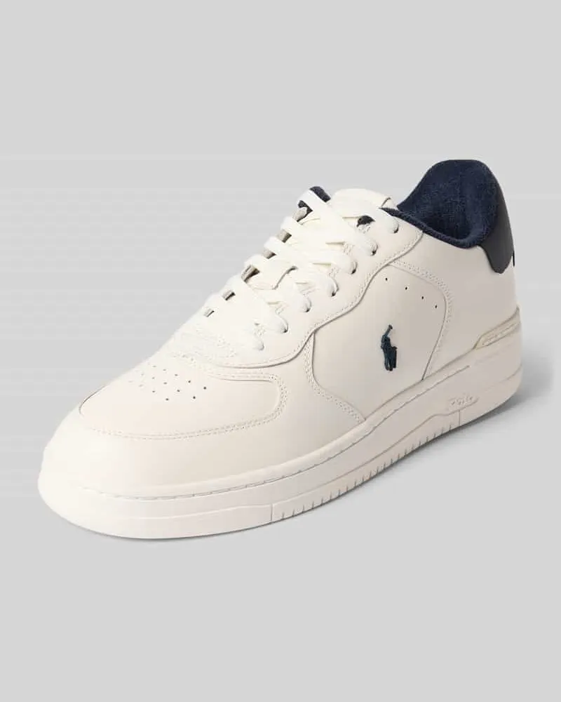 Ralph Lauren Low Top Sneaker aus echtem Leder Weiss