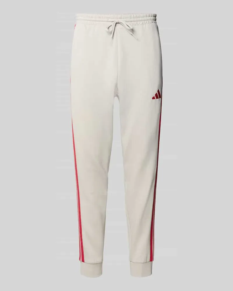 adidas Regular Fit Sweathose mit Logo-Stitching Beige