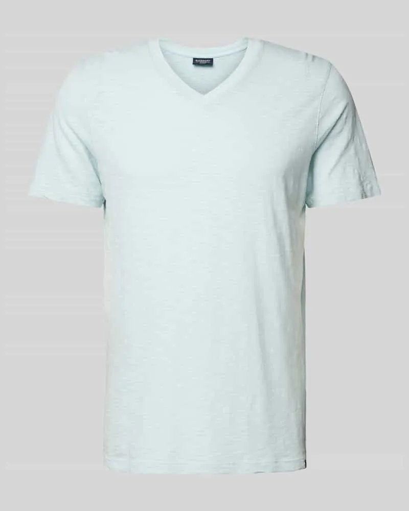 Superdry. T-Shirt mit V-Ausschnitt Hellblau