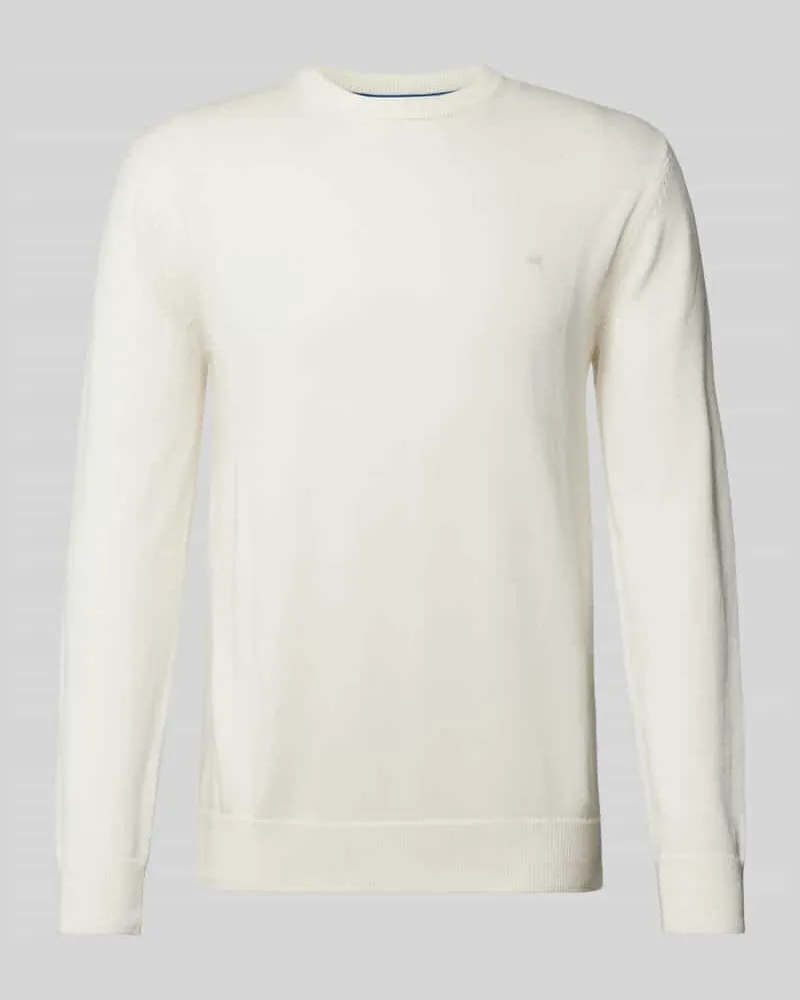 Christian Berg Strickpullover mit Woll-Anteil und Rundhalsausschnitt 
