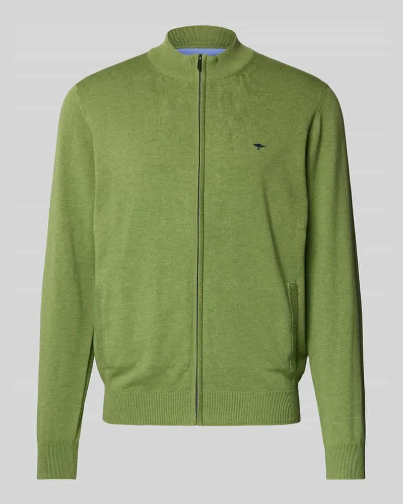 Fynch-Hatton Strickjacke mit Reißverschluss Hellgruen
