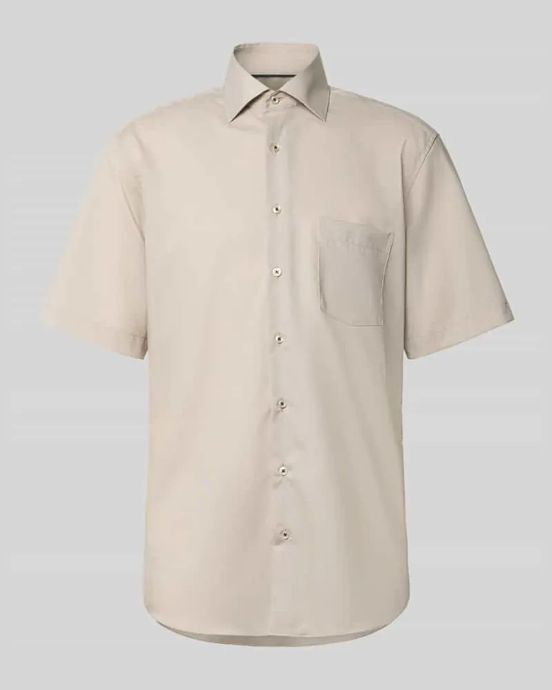 Eterna Regular Fit Freizeithemd aus Lyocell-Mix Sand