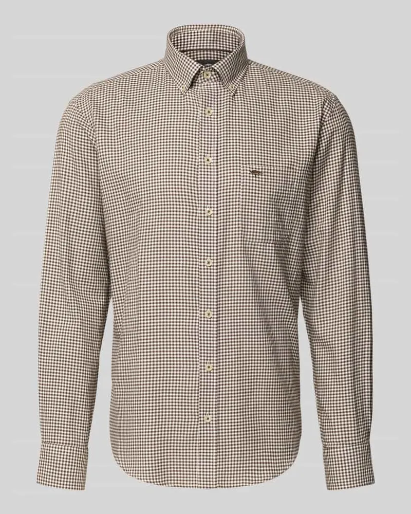 Fynch-Hatton Freizeithemd mit Knopfleiste Hellbraun