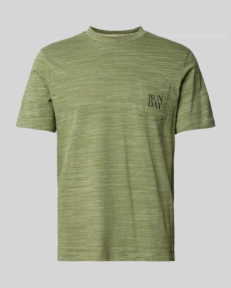 Blend T-Shirt mit Motiv-Stitching Modell 'UEFFI 