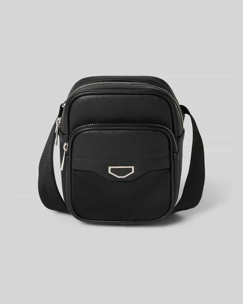 Antony Morato Crossbody Bag mit Strukturmuster Modell 'Reporter Black