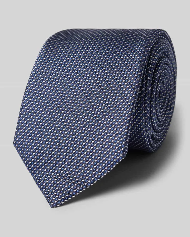 HUGO BOSS Seidenkrawatte mit Webstruktur Marine