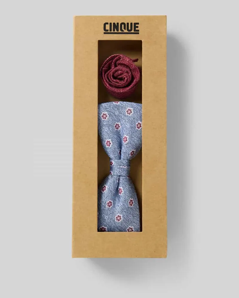 cinque Fliege aus Seide mit verstellbarer Kragenweite Modell 'ASCONA Hellblau