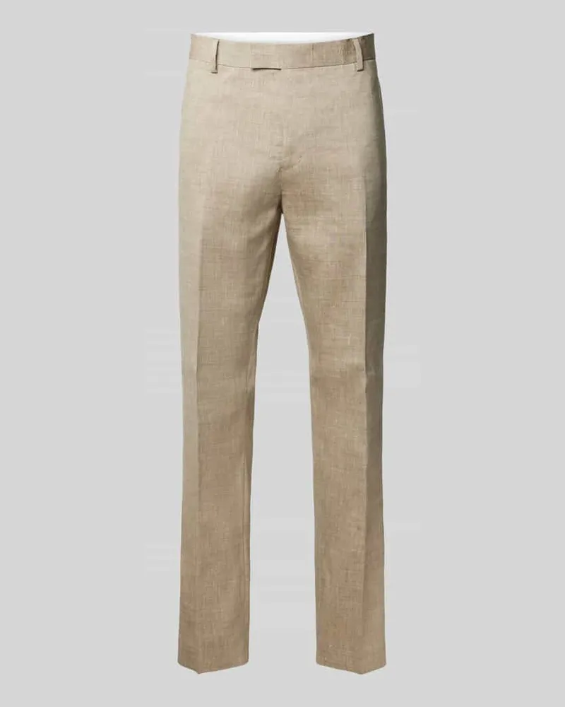 Tiger of Sweden Regular Fit Anzughose aus Leinen-Mix Modell 'TENSE Beige