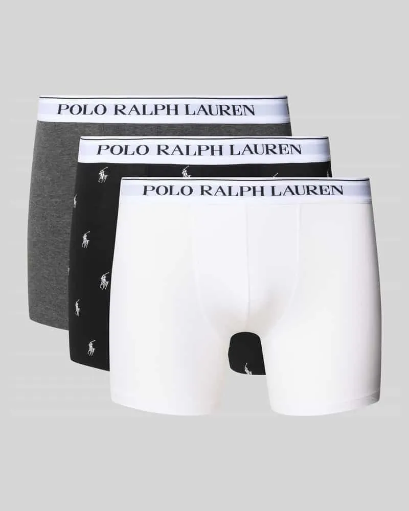 Ralph Lauren Pants mit elastischem Logo-Bund im 3er-Pack Black