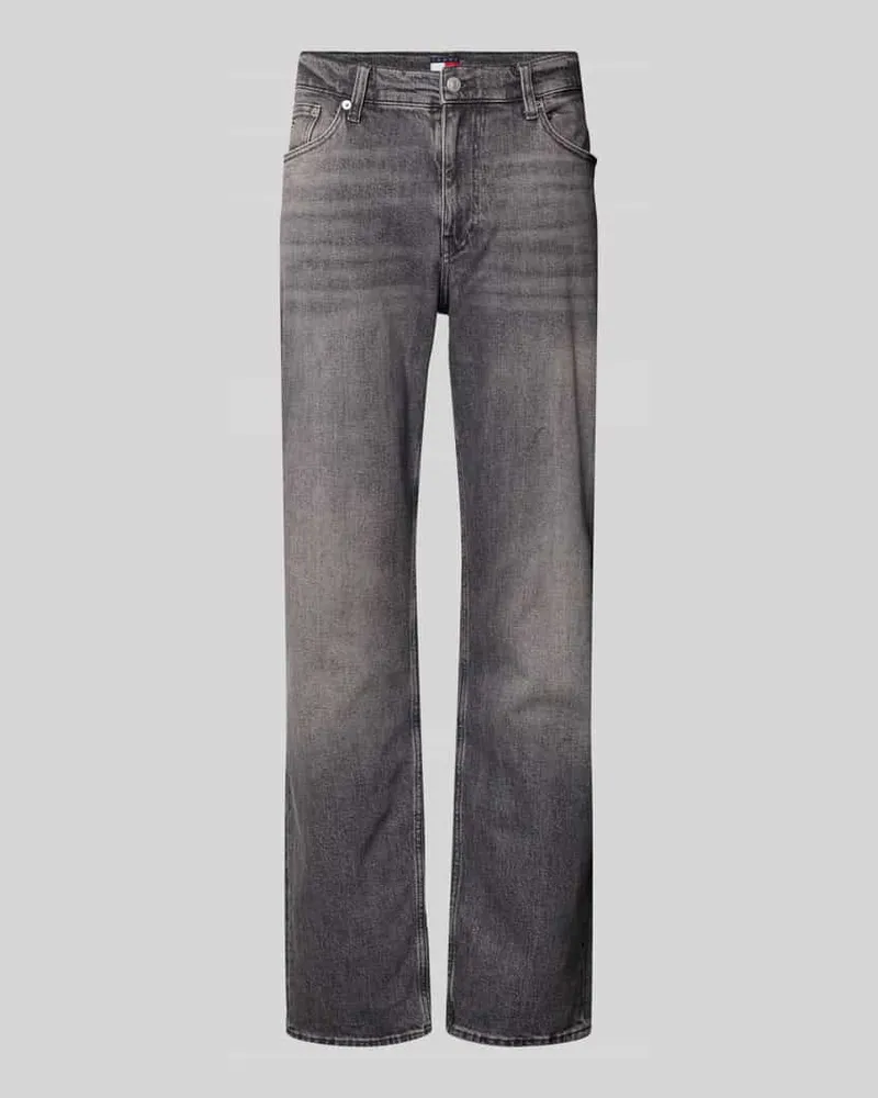 Tommy Hilfiger Straight Fit Jeans aus Baumwoll-Mix Mittelgrau