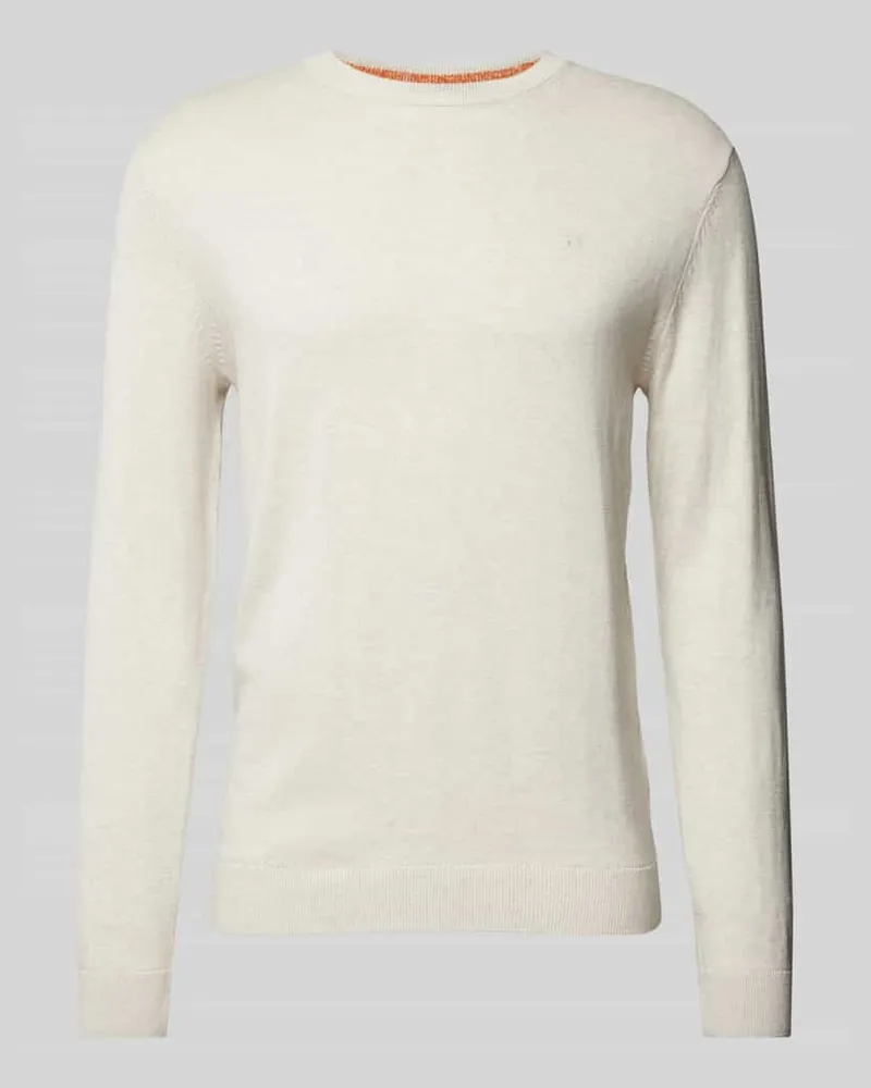 Tom Tailor Strickpullover mit Label-Stitching Modell 'BASIC 