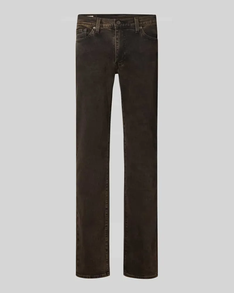 Levi's Slim Fit Jeans aus Baumwoll-Mix Modell '511® SLIM Dunkelbraun