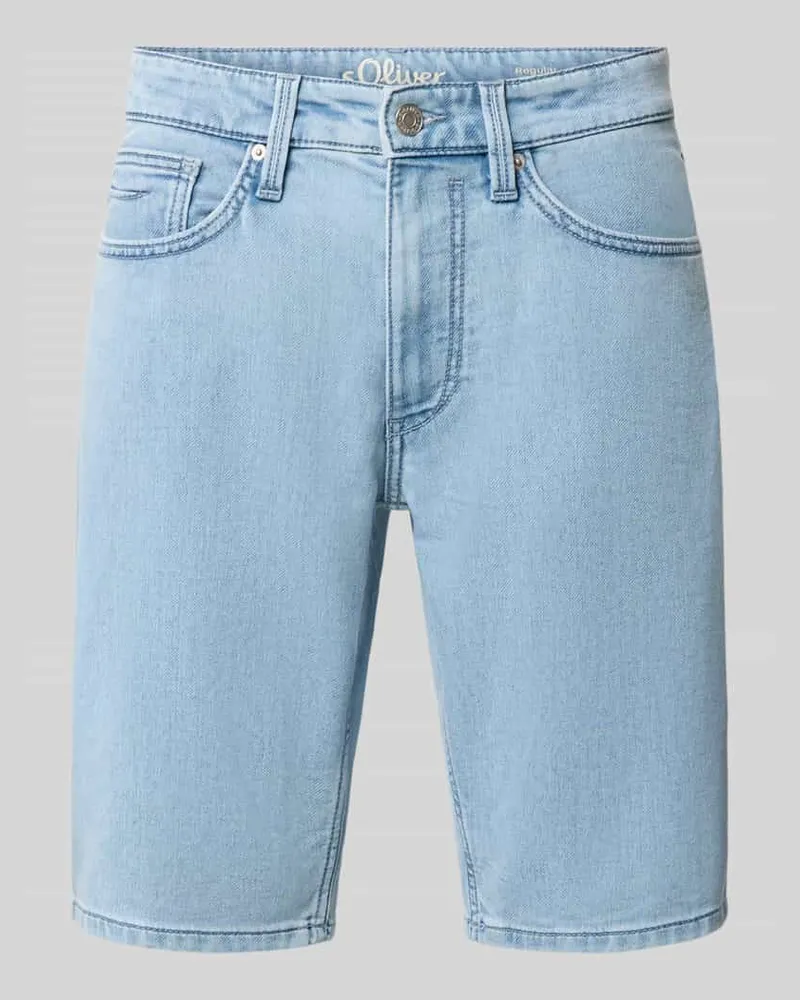 S.Oliver Regular Fit Jeansshorts aus Baumwoll-Mix Jeansblau