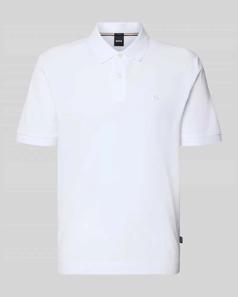 HUGO BOSS Regular Fit Poloshirt aus reiner Baumwolle Modell 'C-PARRIS Weiss