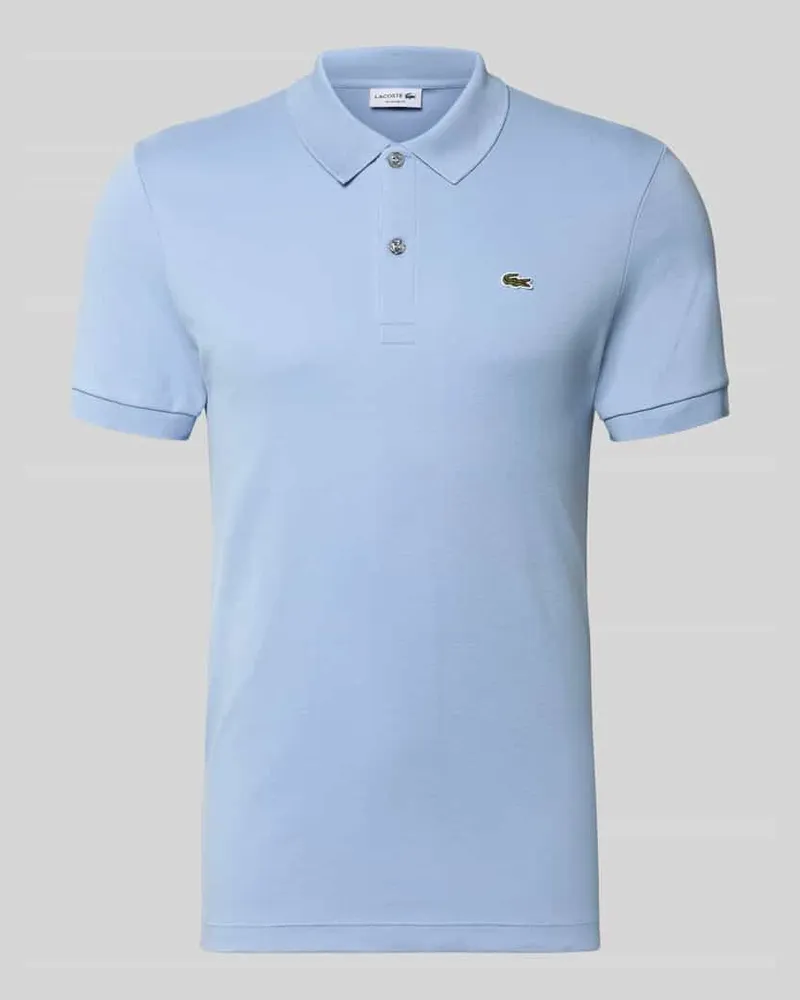 Lacoste Regular Fit Poloshirt aus reiner Baumwolle Rauchblau
