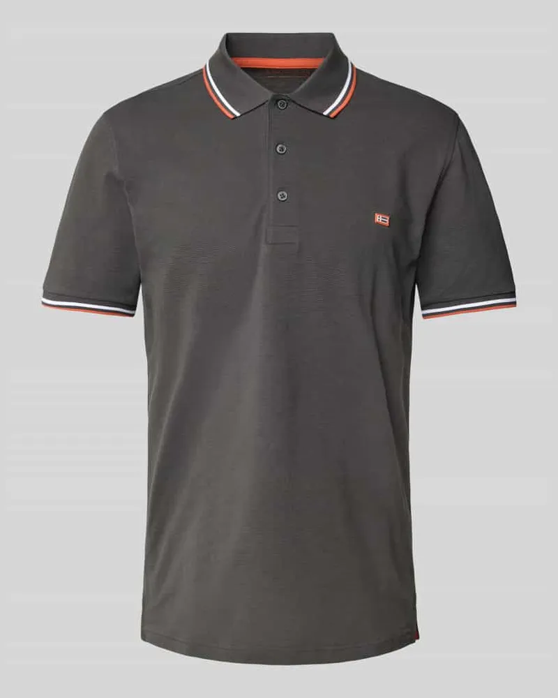 Christian Berg Poloshirt mit Label-Stitching 