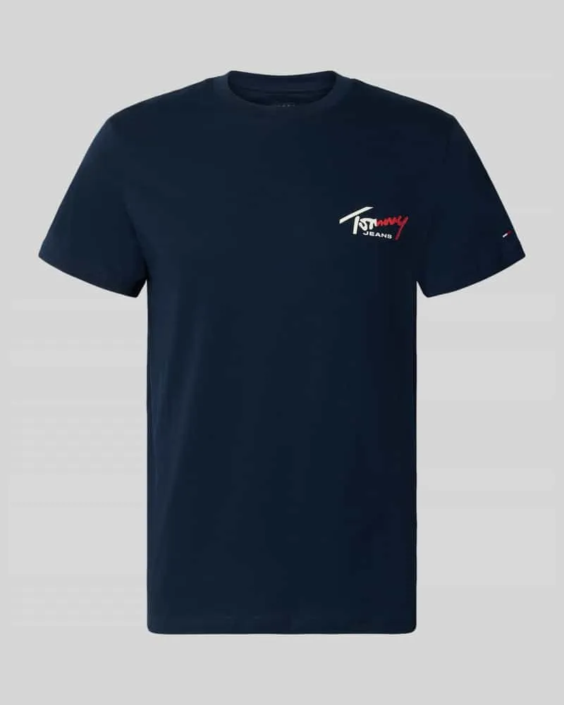 Tommy Hilfiger Slim Fit T-Shirt aus reiner Baumwolle Marine