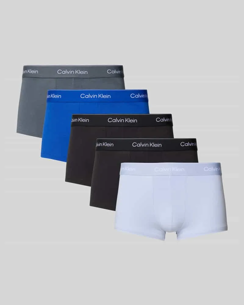 Calvin Klein Slim Fit Trunk mit Logo-Detail im 5er-Pack Blau