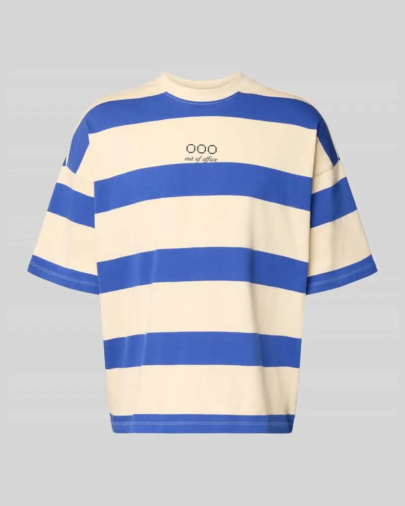 Blend T-Shirt mit Streifenmuster Modell 'KAVEH Blau