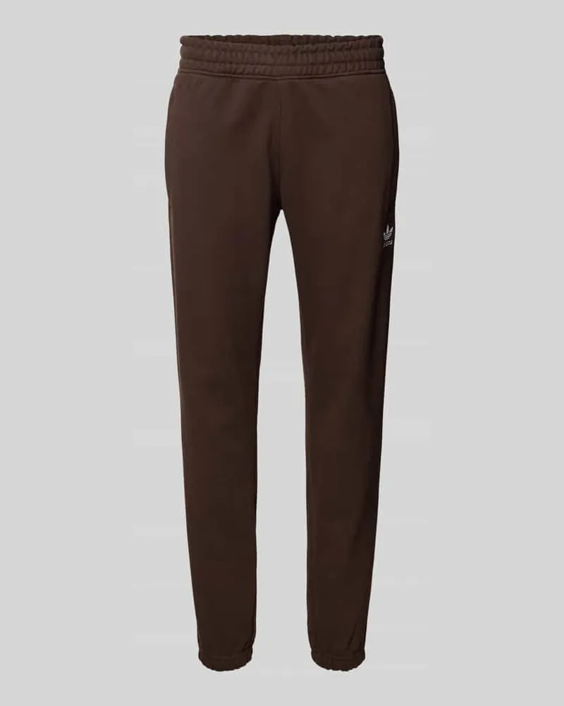 adidas Sweatpants mit elastischem Bund Dunkelbraun