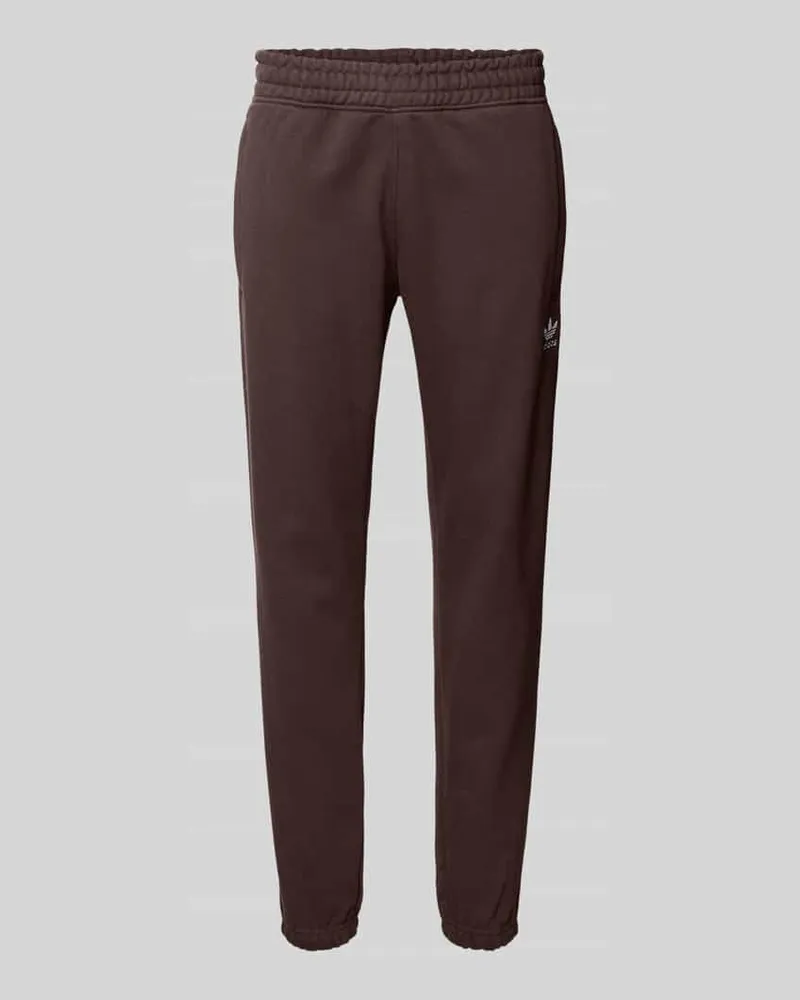 adidas Sweatpants mit elastischem Bund Dunkelbraun