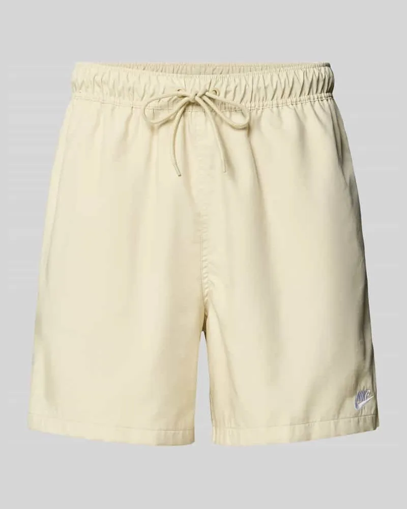 Nike Shorts mit Label-Stitching und elastischem Bund Beige