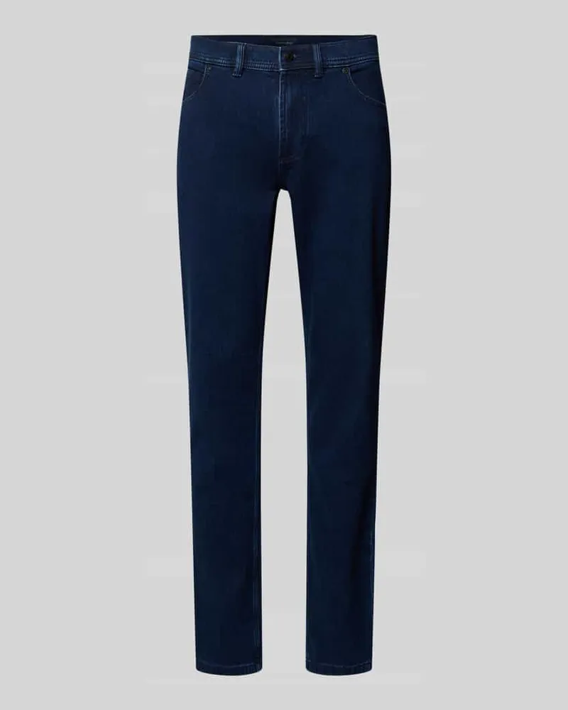 Christian Berg Jeans aus Soft Denim mit 9% Cashmere-Anteil Dunkelblau