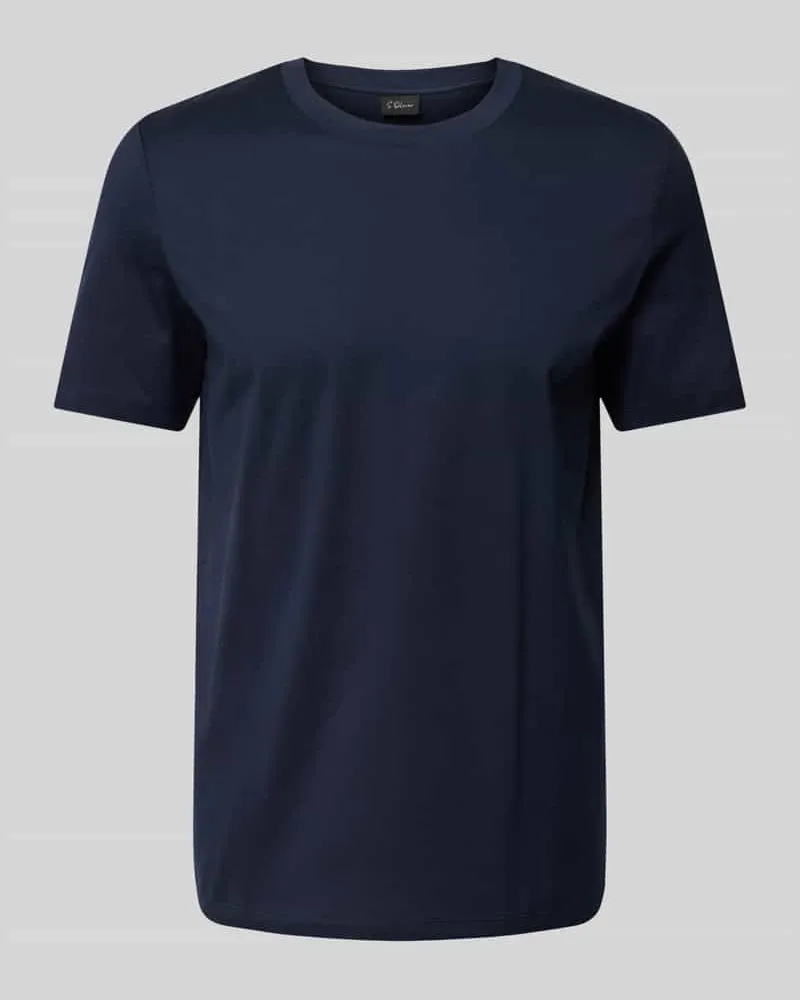 S.Oliver Regular Fit T-Shirt aus reiner Baumwolle Marine