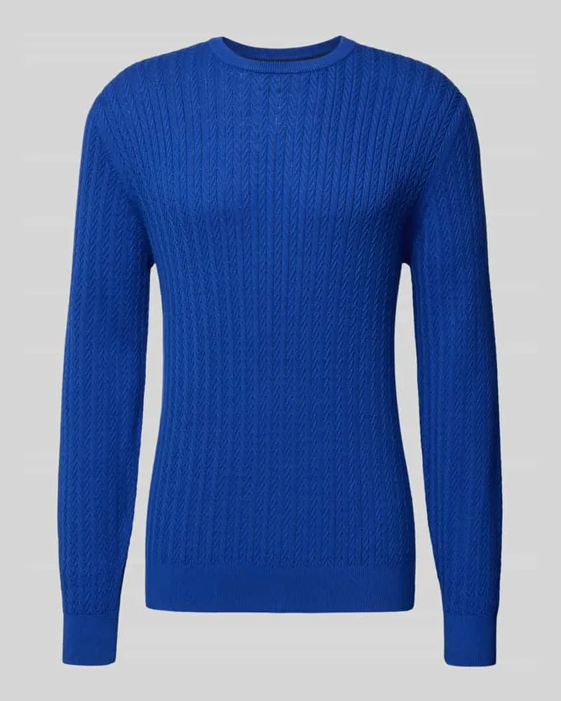 Christian Berg Strickpullover mit gerippten Abschlüssen Royal