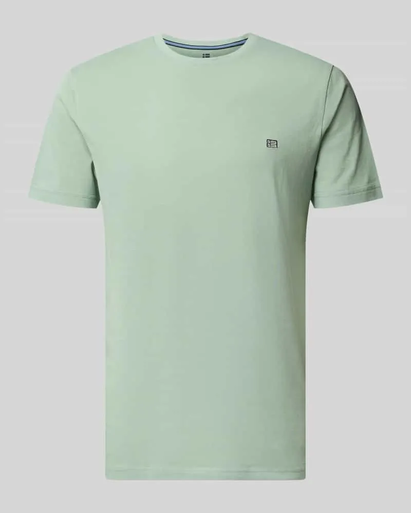 Christian Berg T-Shirt aus Baumwolle mit Rundhalsausschnitt Oliv