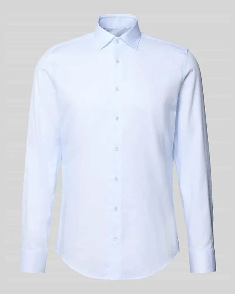 Seidensticker Slim Fit Businesshemd aus Baumwolle mit Kentkragen Bleu