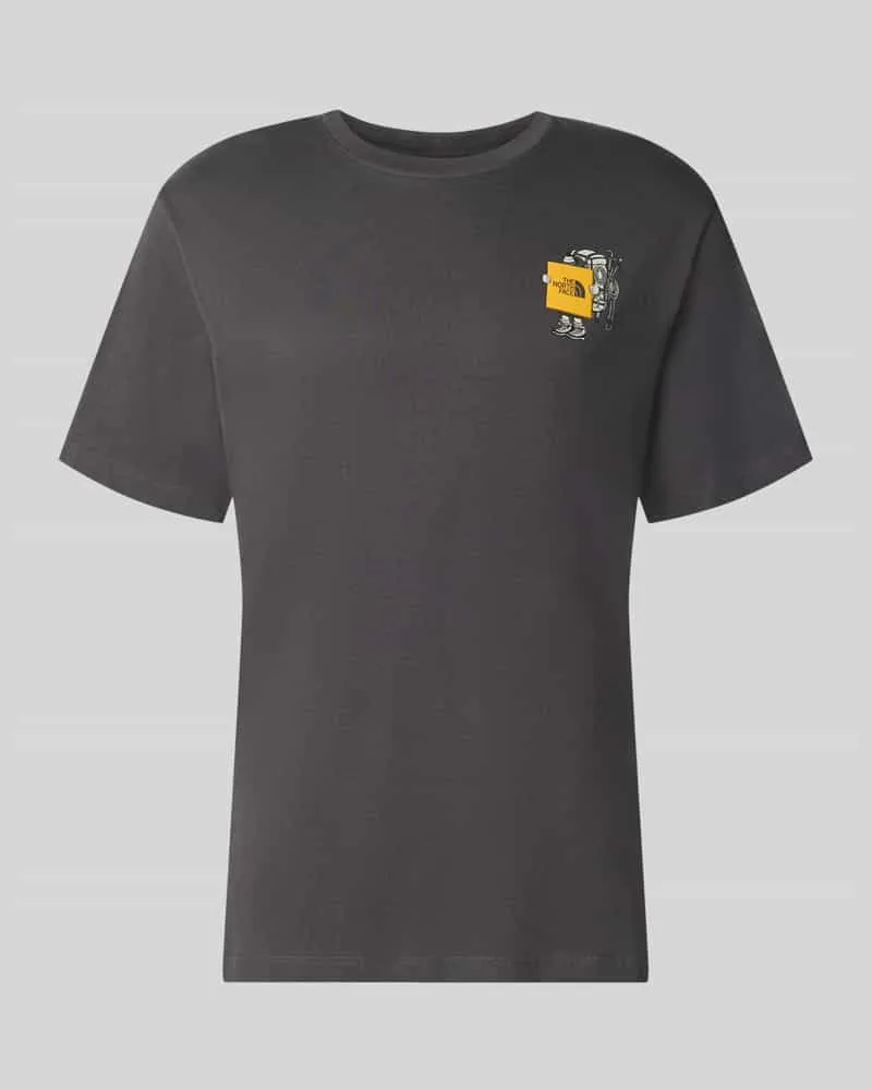 The North Face T-Shirt aus reiner Baumwolle Modell 'Gear Up Get Out Anthrazit