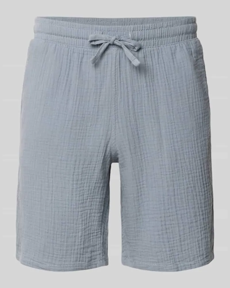 Jack & Jones Shorts mit elastischem Bund Modell 'JAIDEN PATRAS Rauchblau