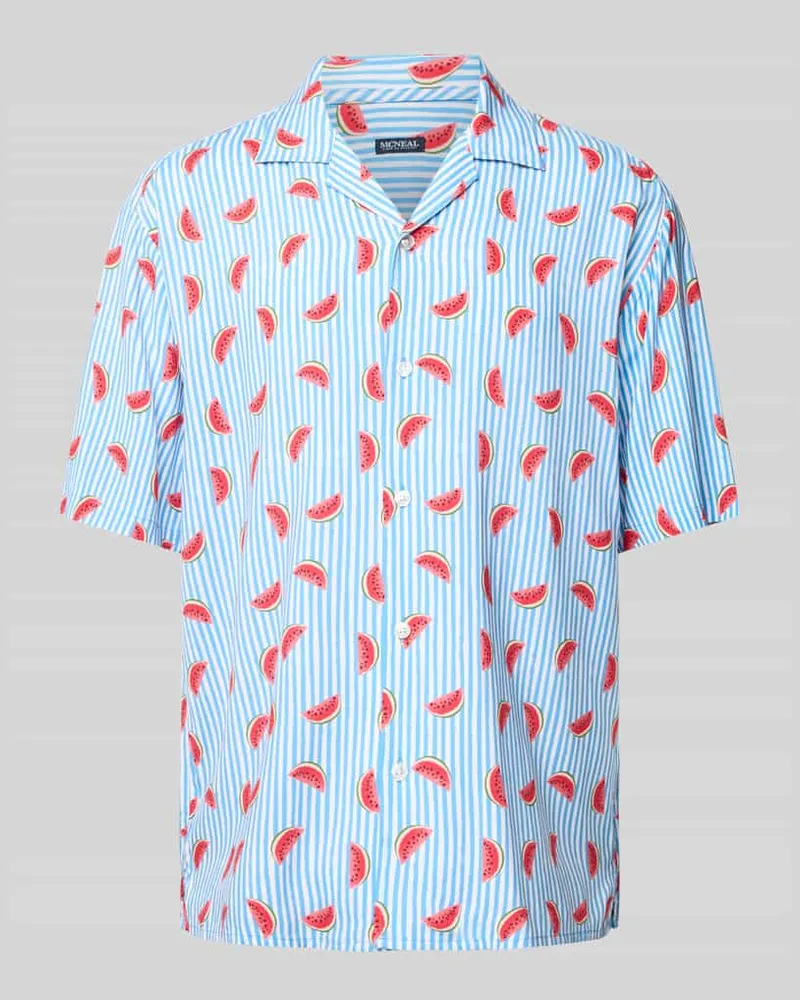 McNeal Freizeithemd mit Knopfleiste Metallic