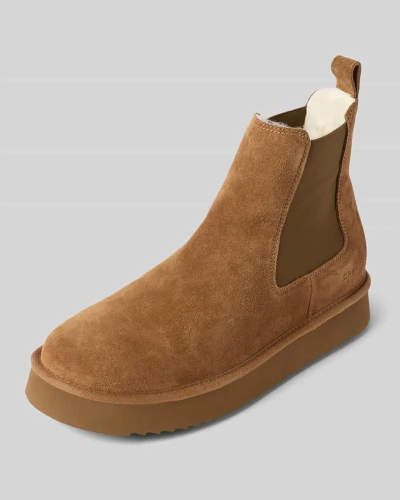 Copenhagen Chelsea Boots mit Label-Detail Cognac