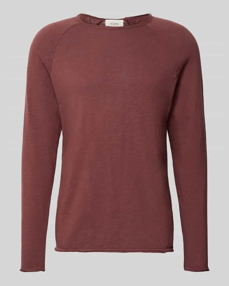 American Vintage Longsleeve mit Rundhalsausschnitt Modell 'SONOMA Dunkelrot